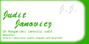 judit janovicz business card